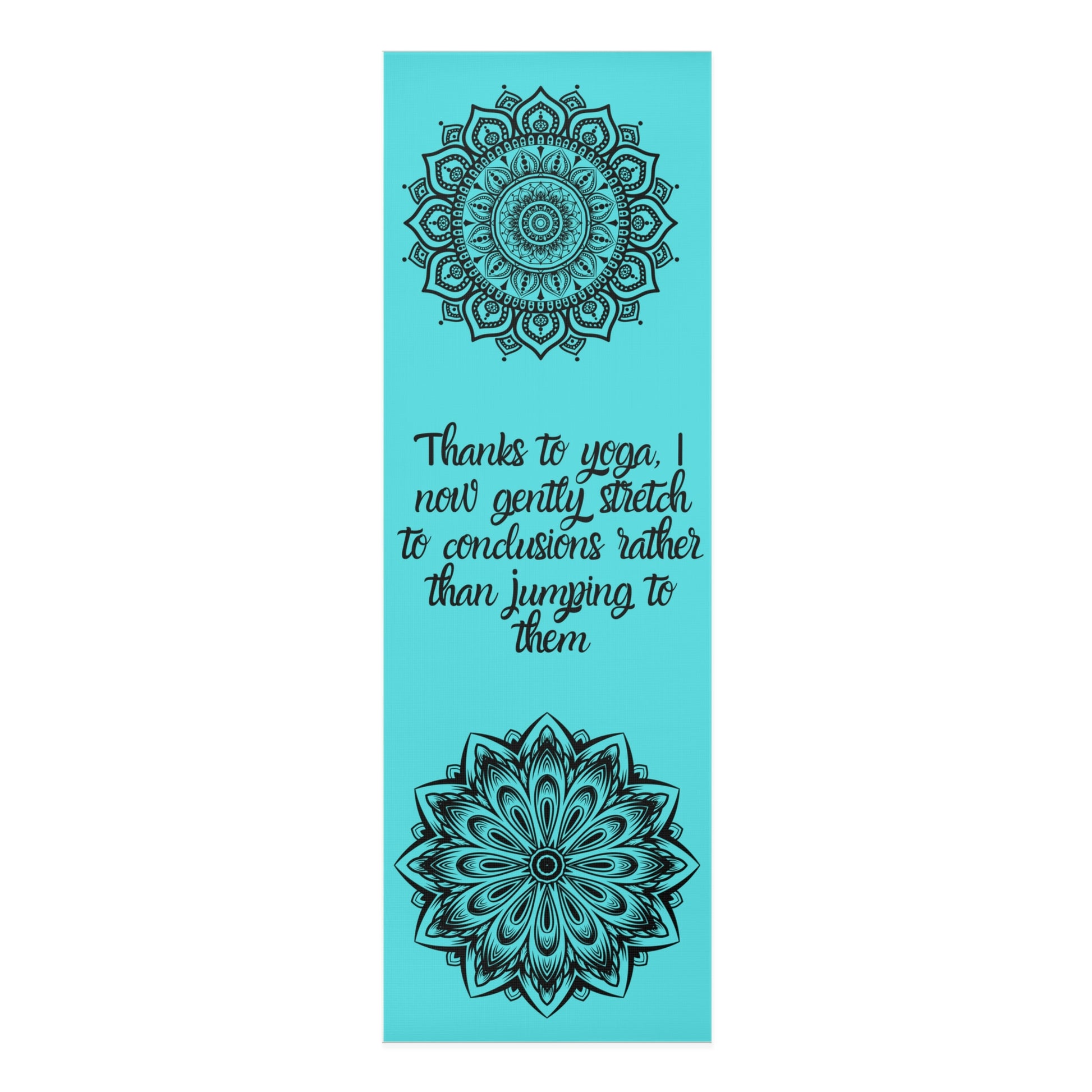 Stretch to Conclusions Foam Yoga Mat, Namaste, Funny Yoga Mat